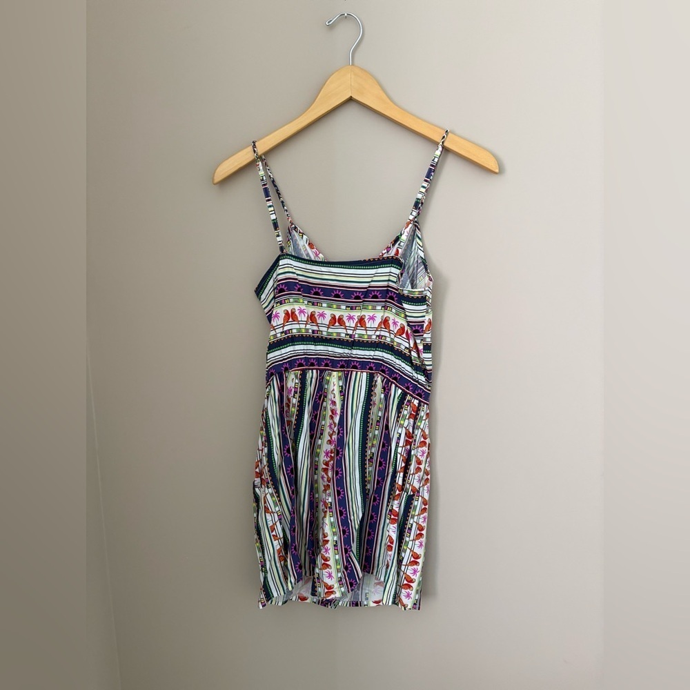 Mara Hoffman for J.Crew Women's XS Parrot Stripe Romper Multicolor - Picture 3 of 4